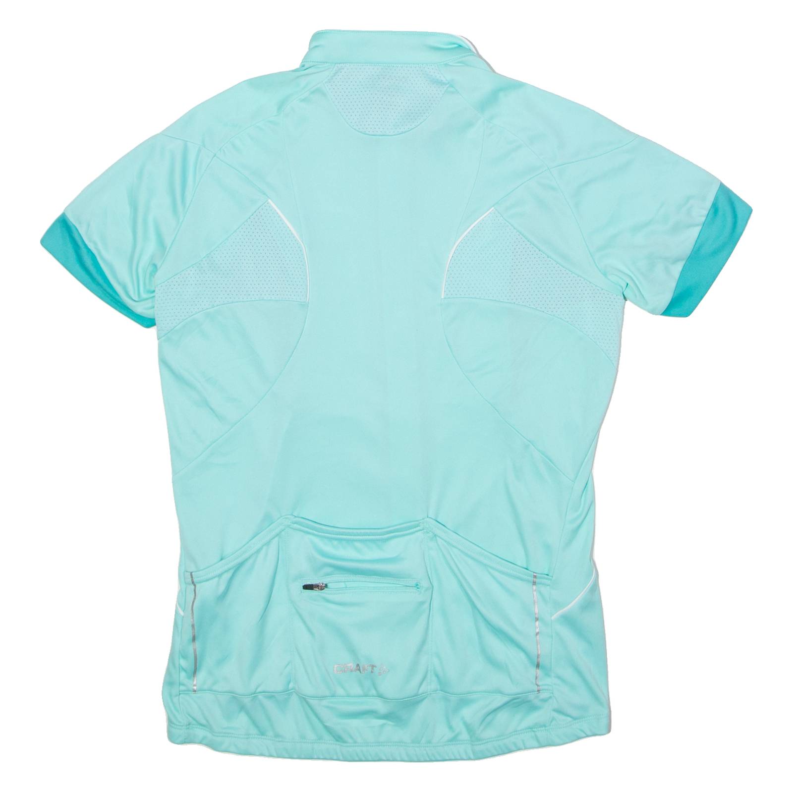 CRAFT Full Zip Cycling Womens Jersey Blue High Neck XL