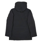 ALPHA INDUSTRIES Mens Black Jacket XS PVC Plain Zip Hooded Classic Fit Cold