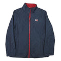 TOMMY HILFIGER Womens Blue Red Jacket M Polyester Quilted Zip Up Outerwear
