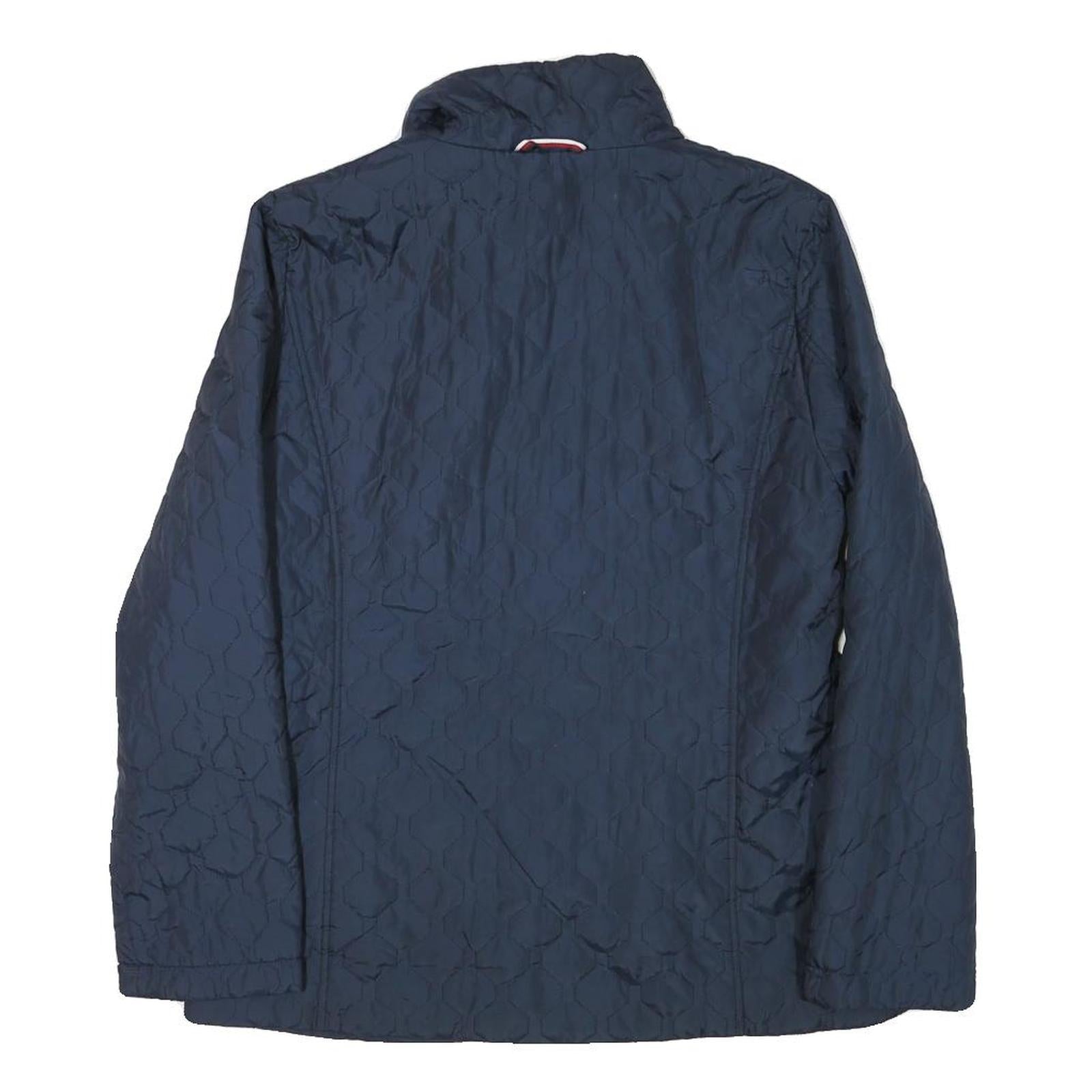 TOMMY HILFIGER Womens Blue Red Jacket M Polyester Quilted Zip Up Outerwear