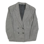 PENNY BLACK Womens Black & White Houndstooth Blazer Jacket UK 12 Wool Tailored