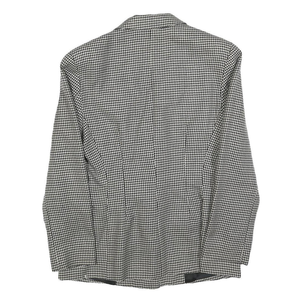 PENNY BLACK Womens Black & White Houndstooth Blazer Jacket UK 12 Wool Tailored