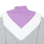 FILA Womens Purple & White & Grey Sweatshirt Collared M Cotton Blend Casual