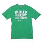 NIKE Mens Green Skilled In Every Position Graphic T-Shirt S Short Sleeve Crew
