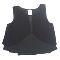 ZARA Womens Cropped Blouse Black M