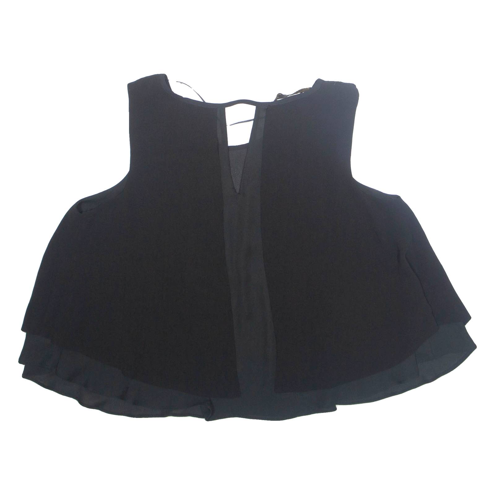 ZARA Womens Cropped Blouse Black M