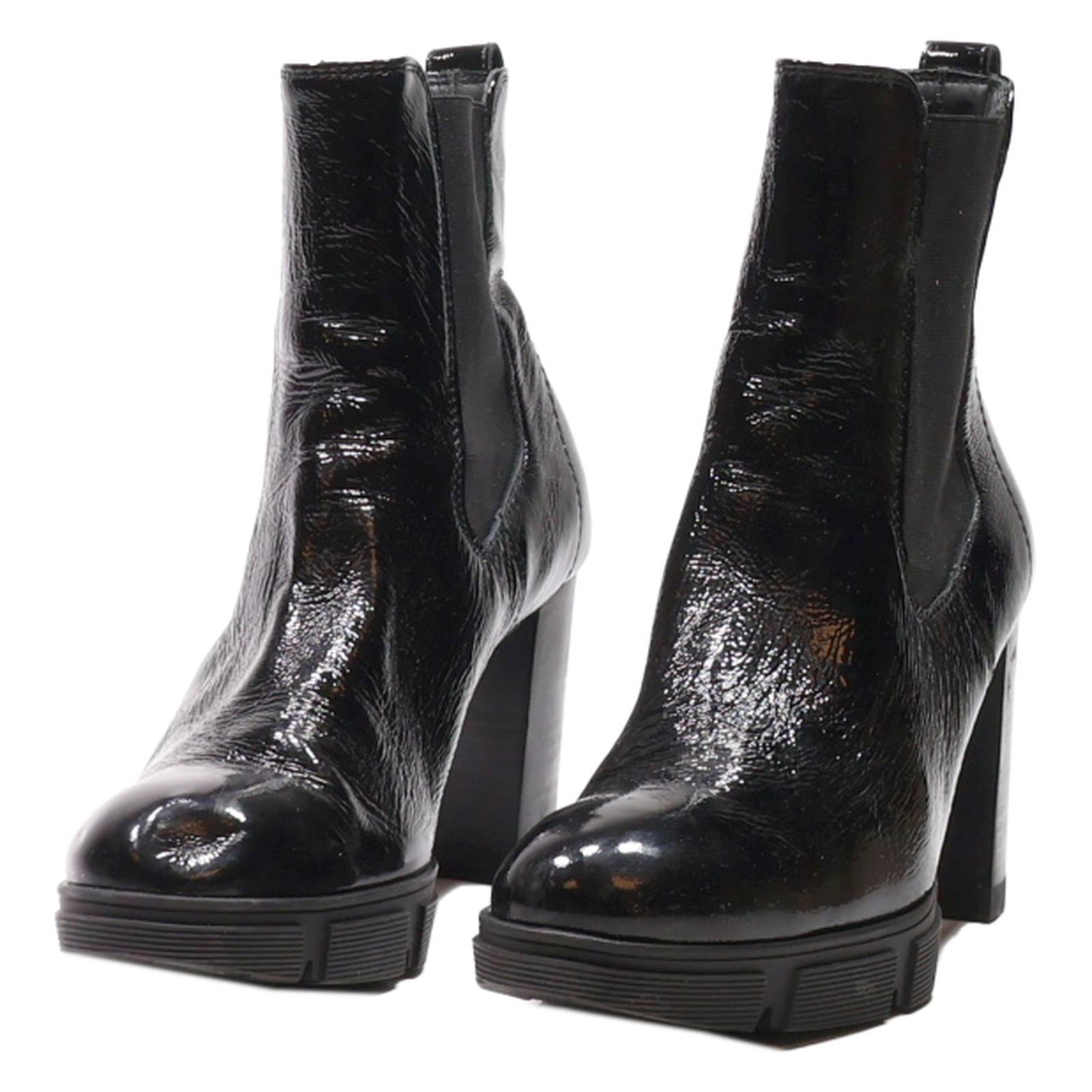 PAUL GREEN Block Heels Black Synthetic Womens UK 5
