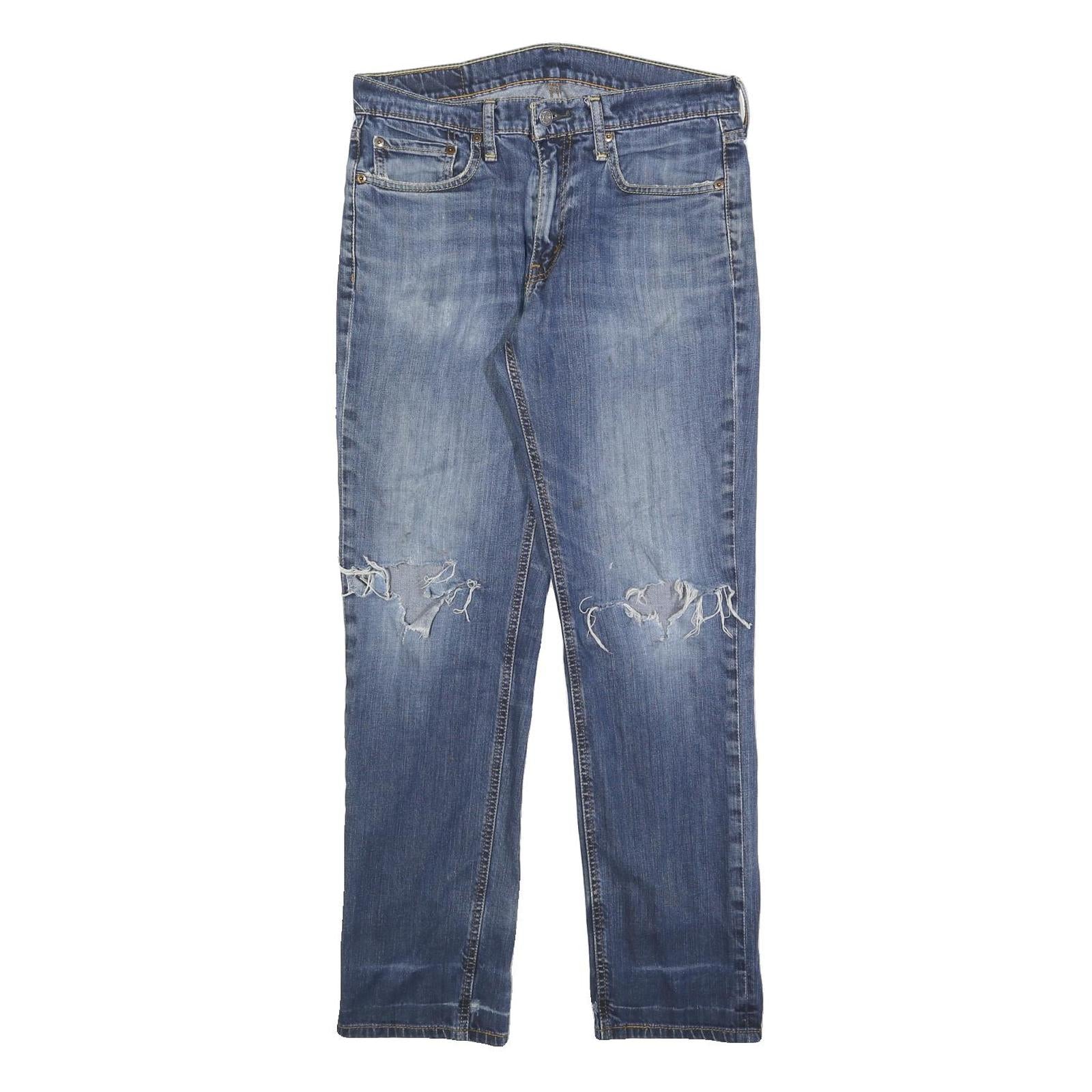 LEVI'S 541 Mens Jeans Blue Relaxed Straight Denim Medium W31 L32 Distressed