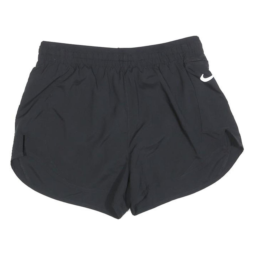 NIKE Womens Black Sports Running Shorts S W26 Polyester Blend Lightweight