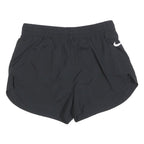 NIKE Womens Black Sports Running Shorts S W26 Polyester Blend Lightweight