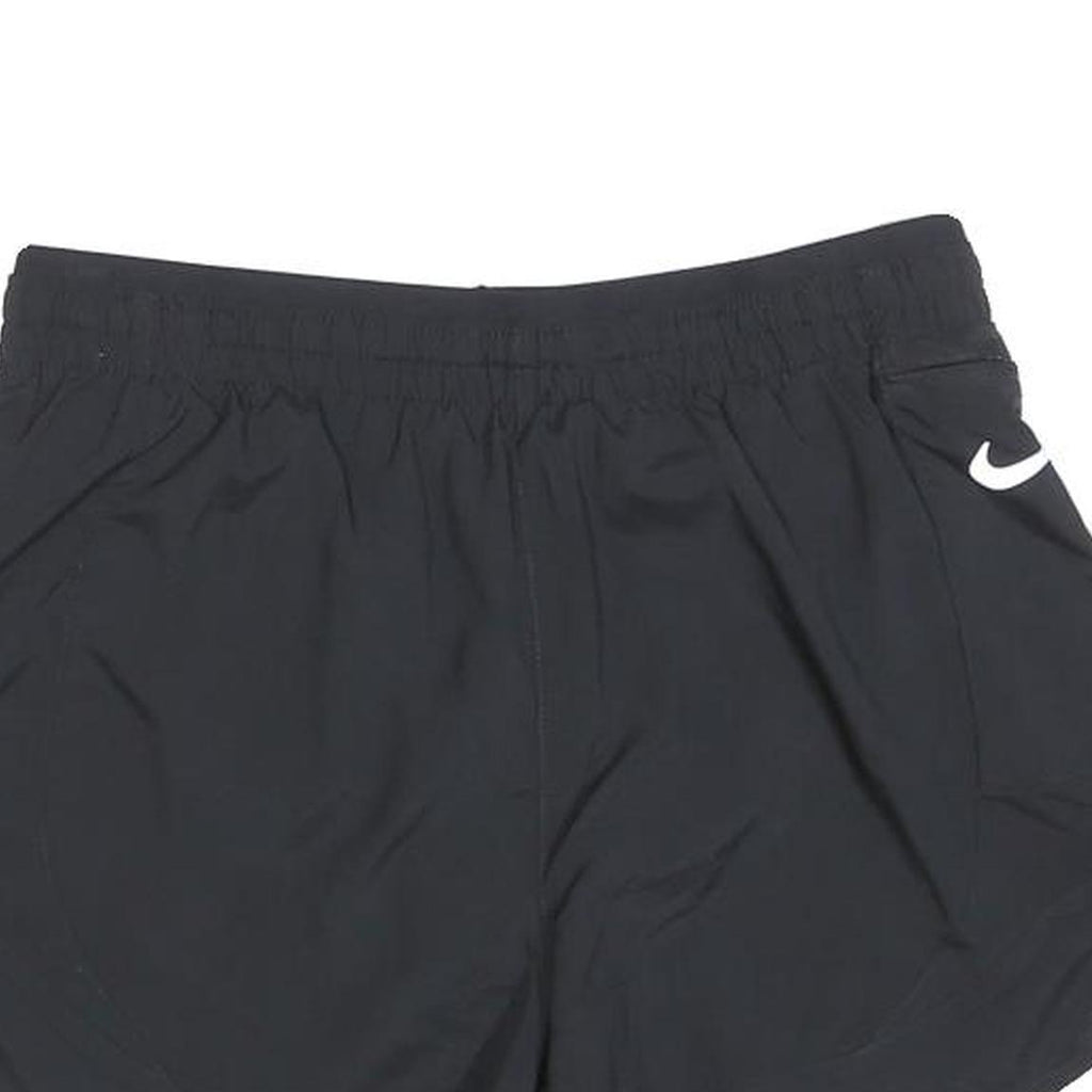 NIKE Womens Black Sports Running Shorts S W26 Polyester Blend Lightweight