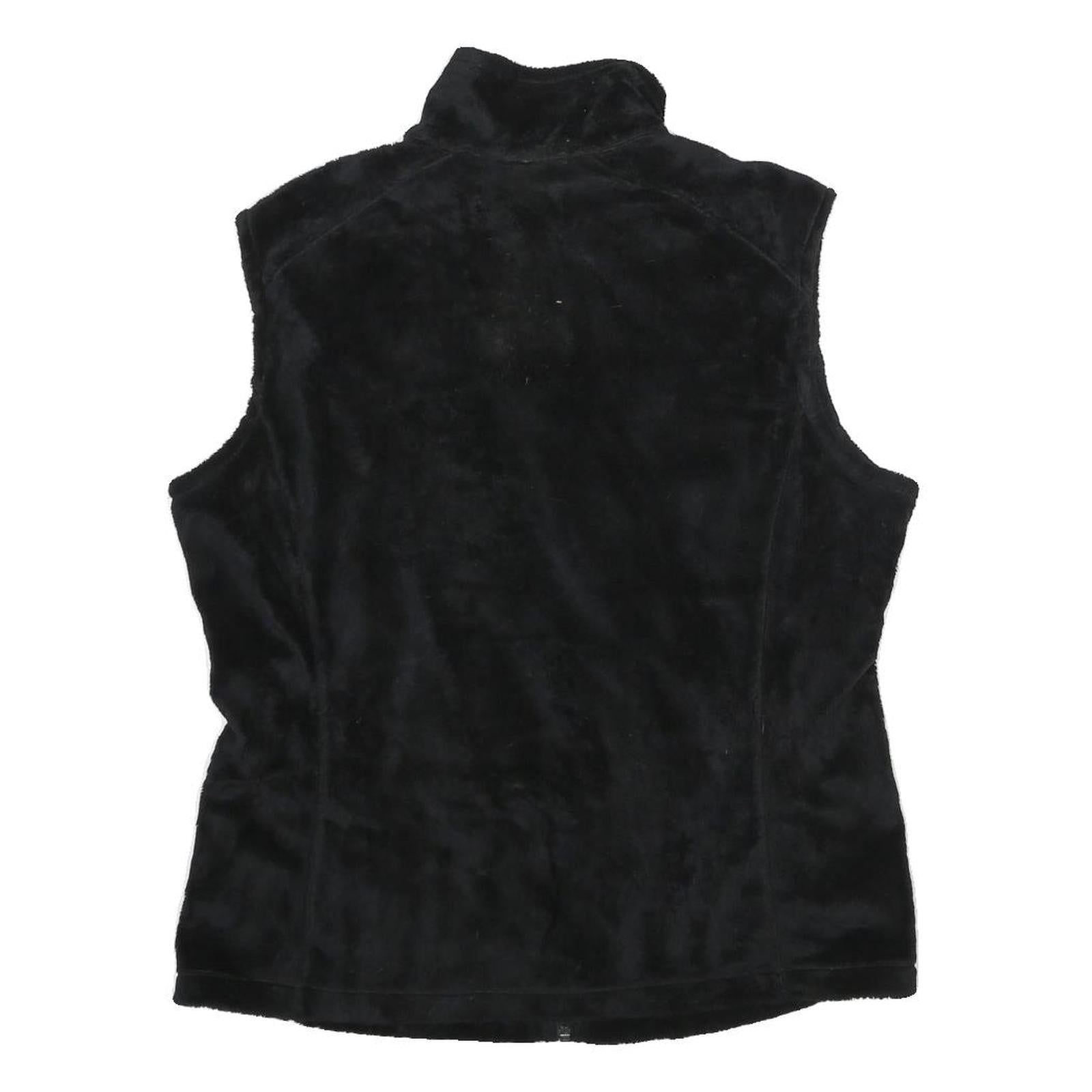 PATAGONIA Womens Black Zip Jacket L Cotton Fleece Soft Warm Classic Casual