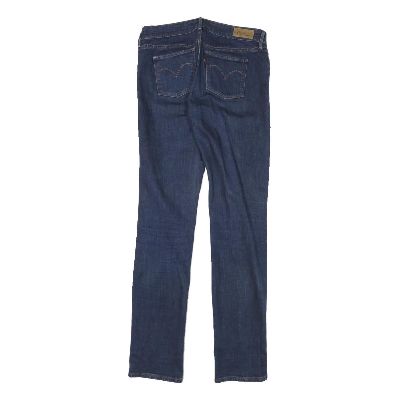 LEVI'S Womens Slim Blue Jeans Denim W30 L33 Classic Cotton Blend Zip