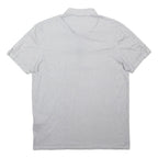 TED BAKER Mens Grey White Geometric Short Sleeve Polo Shirt M Cotton Stylish