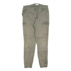 TALLY WEIJL Womens Cotton Blend Slim Khaki Green Slim Cargo Trousers W30 L27