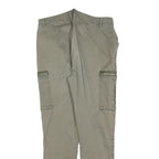 TALLY WEIJL Womens Cotton Blend Slim Khaki Green Slim Cargo Trousers W30 L27