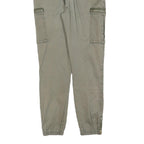 TALLY WEIJL Womens Cotton Blend Slim Khaki Green Slim Cargo Trousers W30 L27