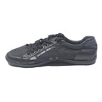 PRADA Womens Lace-Up Trainers Shoes Black Leather UK 7 Designer Luxury