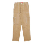 DICKIES Womens Slim Beige Cargo Trousers W28 L28 Cotton Blend Zip