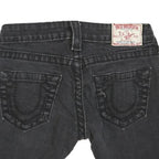 TRUE RELIGION Womens Shorts Black Denim Cut-Off XXS W25 Distressed Hem