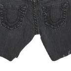TRUE RELIGION Womens Shorts Black Denim Cut-Off XXS W25 Distressed Hem