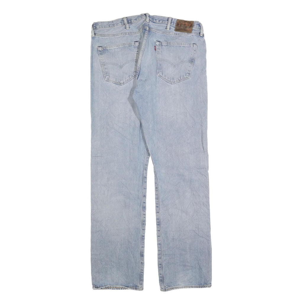 LEVI'S 501 Mens Jeans Blue Regular Straight Denim Light W38 L34 Classic Button