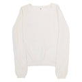 LEVI'S Womens Jumper Cream Crew Neck Tight Knit XS