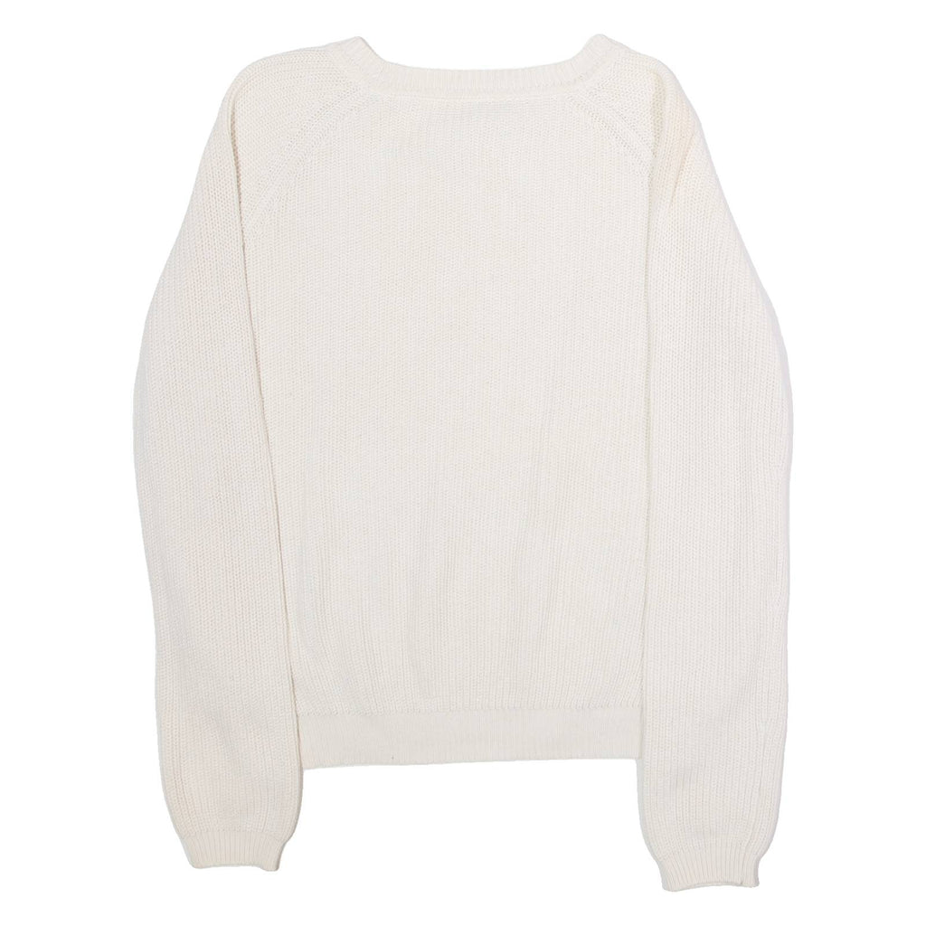 LEVI'S Womens Jumper Cream Crew Neck Tight Knit XS