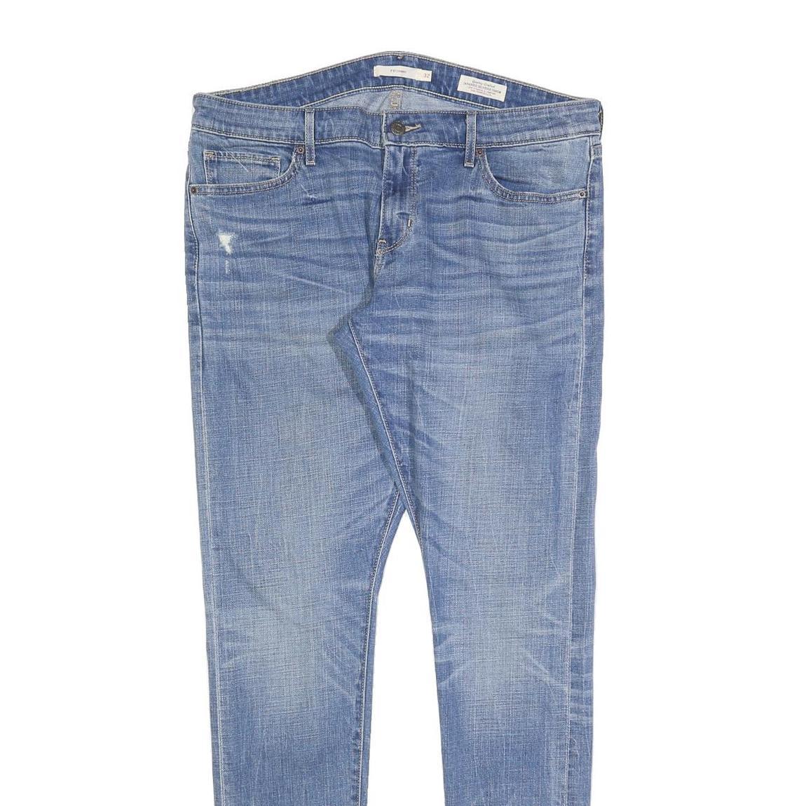 LEVI'S 711 Womens Jeans Blue Slim Skinny Denim Medium W35 L34 Cotton Blend