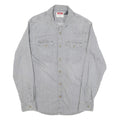 WRANGLER Mens Grey Light Denim Style Shirt S Casual Cotton Blend