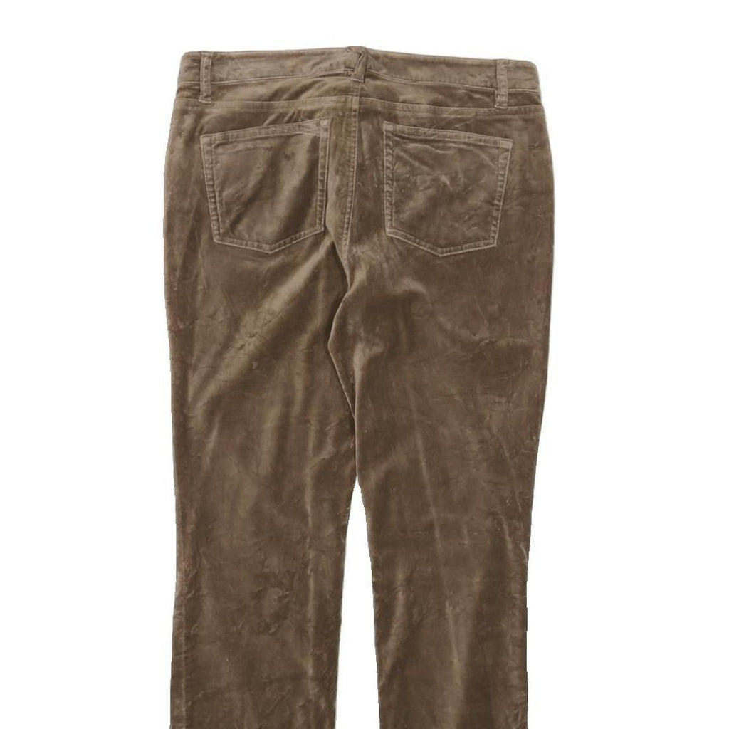 LAUREN RALPH LAUREN Womens Cotton Blend Brown Slim Straight Trousers W30 L30
