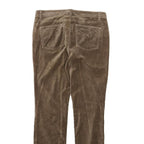 LAUREN RALPH LAUREN Womens Cotton Blend Brown Slim Straight Trousers W30 L30