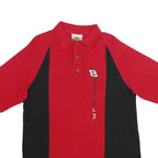 WINNER'S CIRCLE Mens Red & Black Cotton Short Sleeve Racing Polo Shirt M