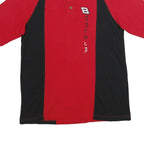 WINNER'S CIRCLE Mens Red & Black Cotton Short Sleeve Racing Polo Shirt M