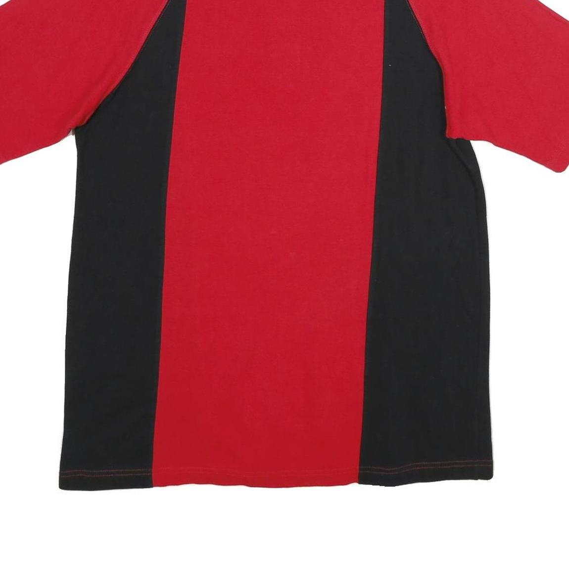 WINNER'S CIRCLE Mens Red & Black Cotton Short Sleeve Racing Polo Shirt M