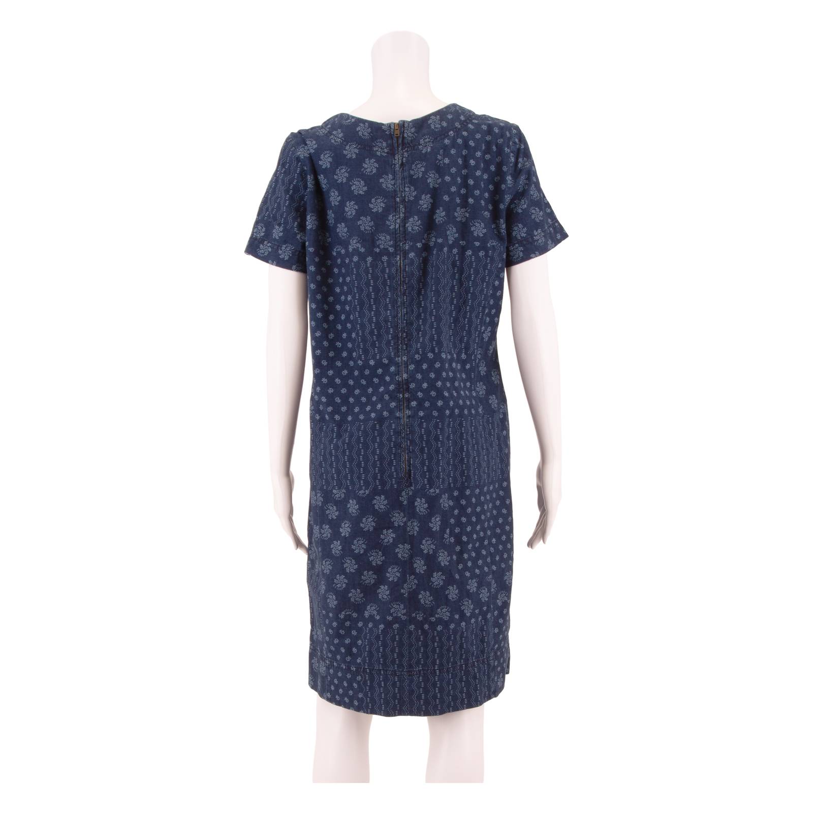 LAURA ASHLEY Womens Shift Dress Blue Floral Short Sleeve Knee Length UK 12