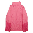 COLUMBIA Womens Pink & Dark Pink Rain Jacket S Nylon Outdoor Zip Pocket