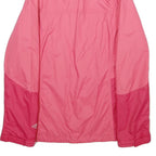 COLUMBIA Womens Pink & Dark Pink Rain Jacket S Nylon Outdoor Zip Pocket