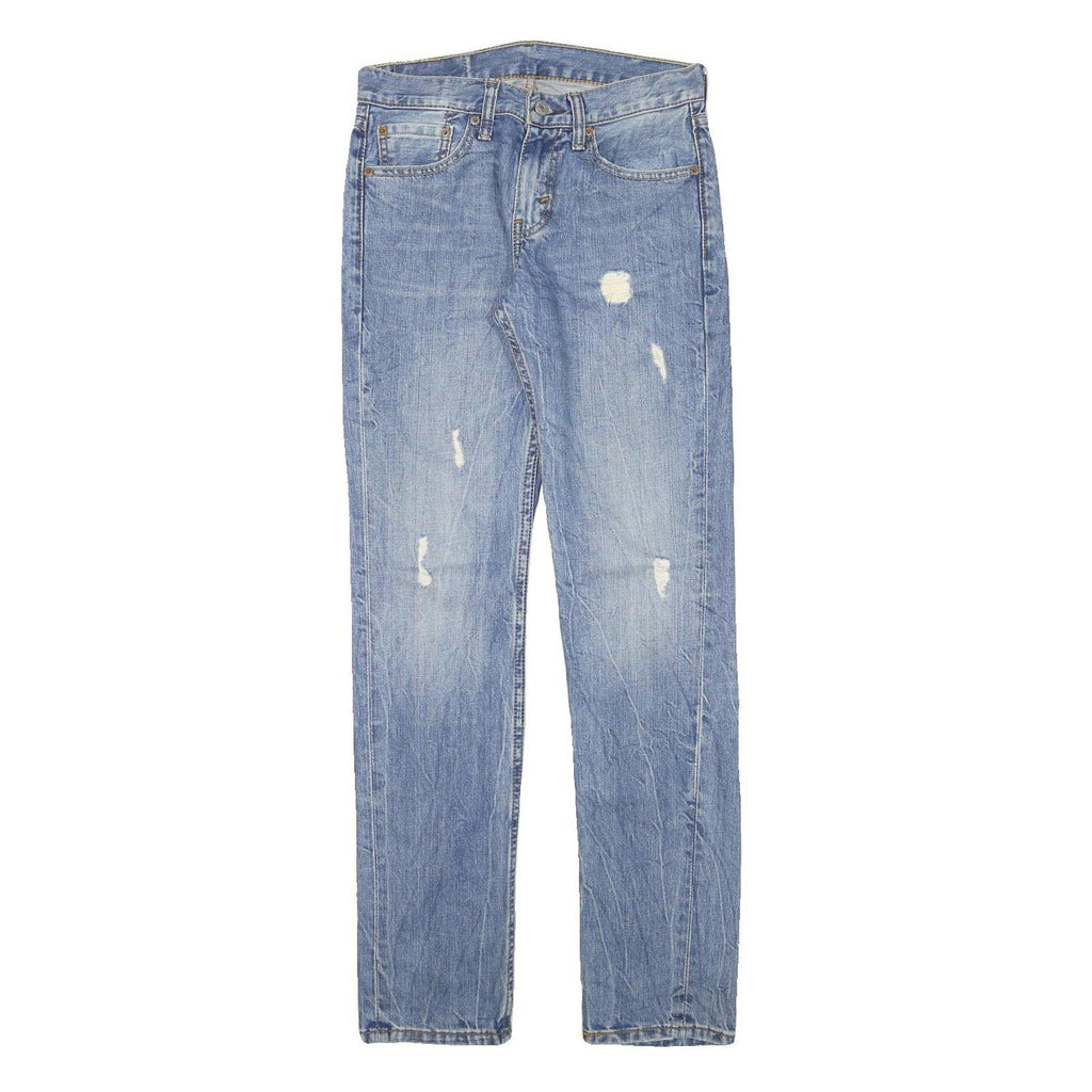 LEVI'S 511 Mens Jeans Blue Slim Skinny Denim Light W28 L32 Distressed Casual