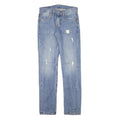 LEVI'S 511 Mens Jeans Blue Slim Skinny Denim Light W28 L32 Distressed Casual