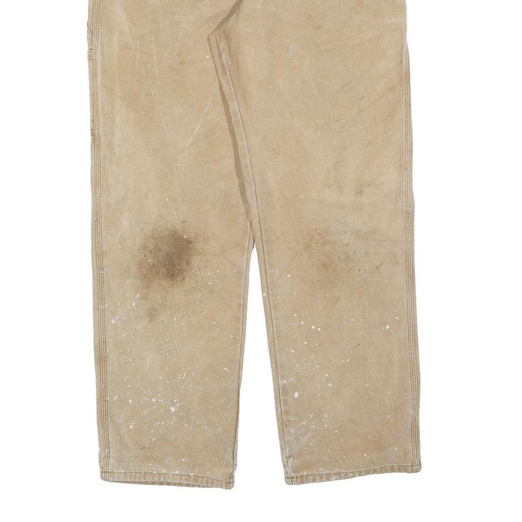 DICKIES Mens Jeans Beige Relaxed Straight Denim Medium W36 L32 Workwear Utility