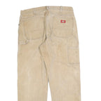 DICKIES Mens Jeans Beige Relaxed Straight Denim Medium W36 L32 Workwear Utility