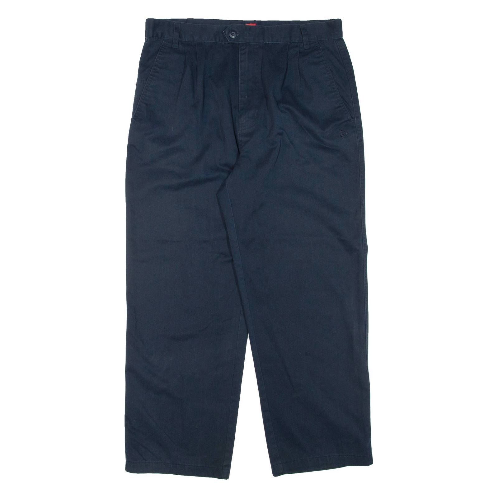 DUNLOP Mens Trousers Blue Regular Straight W34 L27