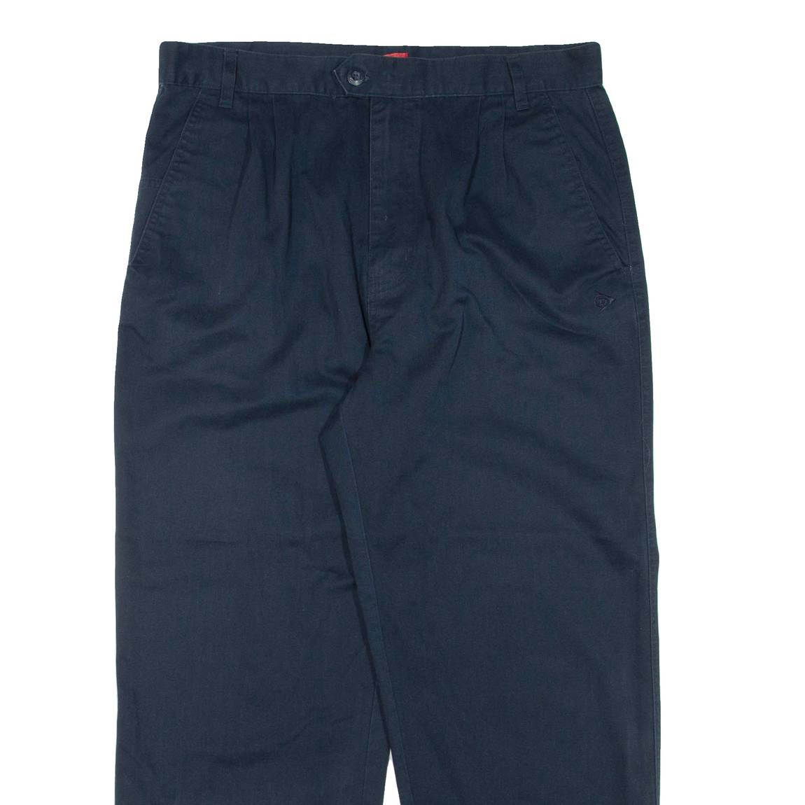 DUNLOP Mens Trousers Blue Regular Straight W34 L27