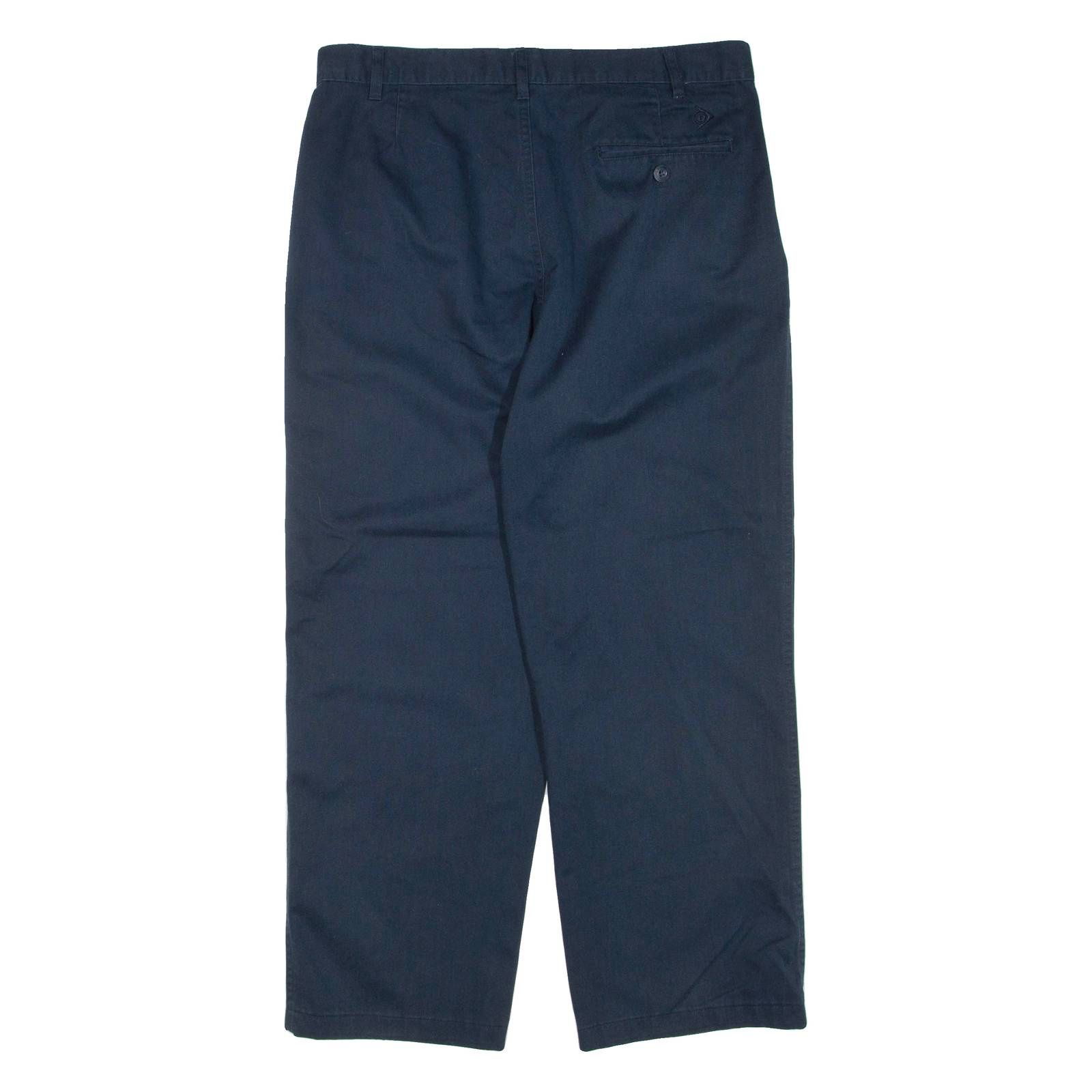DUNLOP Mens Trousers Blue Regular Straight W34 L27