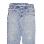 CARHARTT Mens Relaxed Jeans Blue Denim W36 L30 Zip Cotton Blend Casual Workwear