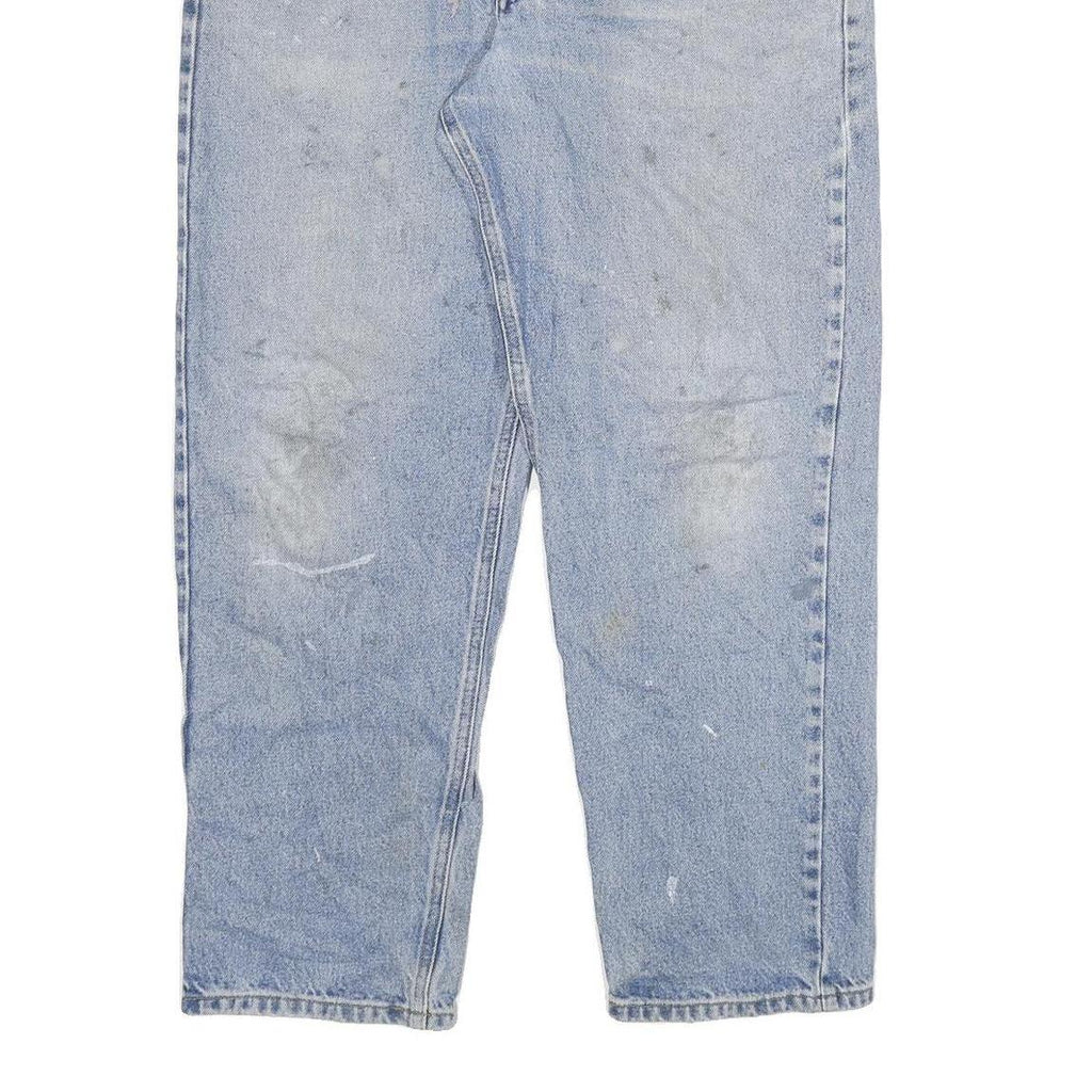 CARHARTT Mens Relaxed Jeans Blue Denim W36 L30 Zip Cotton Blend Casual Workwear