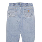 CARHARTT Mens Relaxed Jeans Blue Denim W36 L30 Zip Cotton Blend Casual Workwear