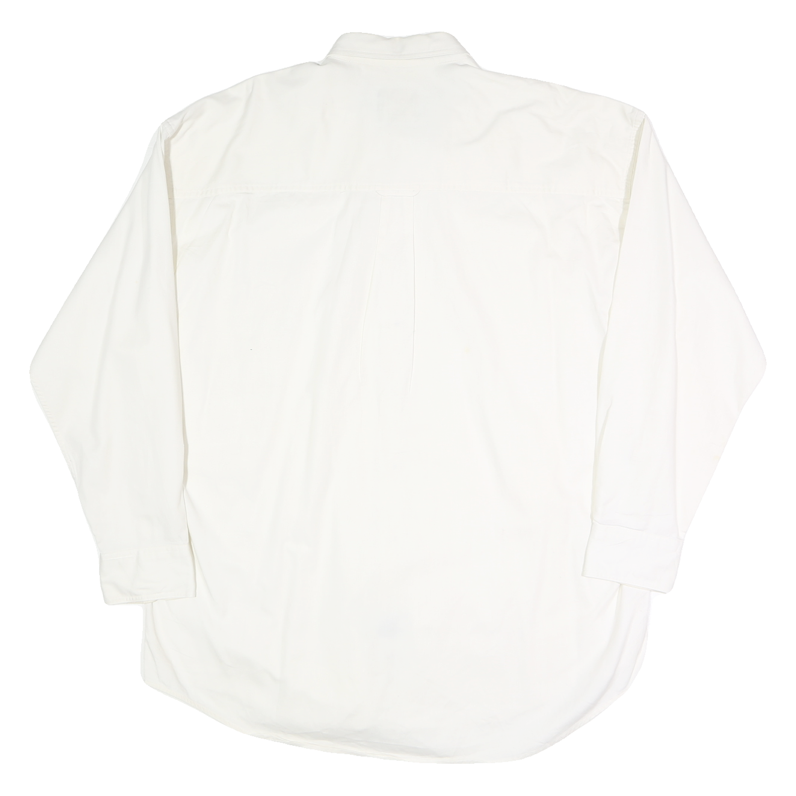 CHAPS Mens White Button-Down Shirt L Embroidered Crest Casual Cotton