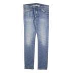 CARHARTT Mens Slim Blue Denim Slim Jeans W33 L34 Stylish Zip Closure